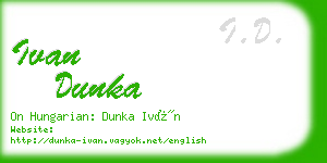 ivan dunka business card